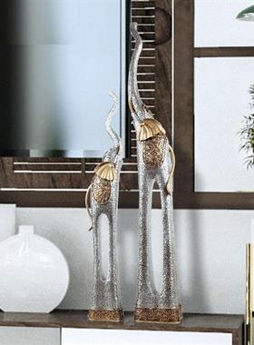 艺术抽象大象欧式创意复古装饰品电视柜橱窗吧台摆件工艺品象摆件