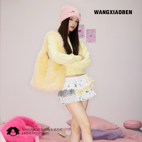 WANGXIAOBEN新款软毛毛卡哇伊潮流绯色宣言小号托特包CD2009318 - 图3
