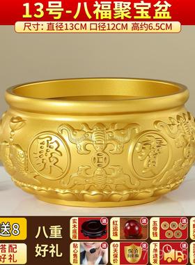 高档聚宝盆摆件招铜制聚财纯黄铜存钱罐厅客财2402店铺开业礼品米