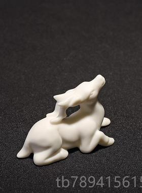 高档路有你北一欧创意瓷鹿摆件客厅家玄关办公室陶桌面新中式装居