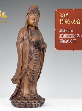 高档紫铜亚南山三用面观佛像紫音铜普陀山南海观世音菩萨三家供奉