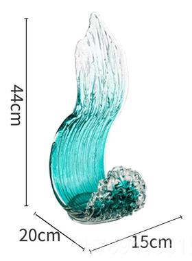 高档轻奢现关代琉璃工艺品风生起招财玄电视柜酒柜术摆件艺乔水迁
