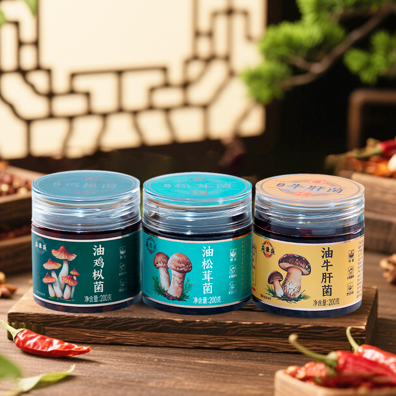 【团长专属】云南特产油鸡枞菌松茸菌牛肝菌即食美味拌面下饭菜 - 图0