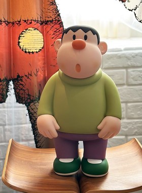 胖虎歪头落地大摆件客厅卡通呆萌玄关桌面办公桌电视柜家居装饰