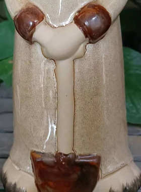 美式做旧立体招财兔子陶瓷创意可爱客厅花园庭院动物装饰摆件