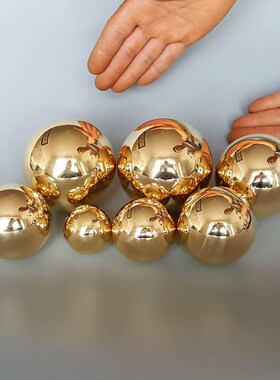 铜球摆件 纯铜健身球 实心儿保健球黄铜球 4 5 6 7 8转运圆球