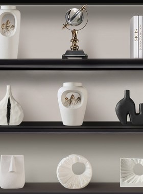 高级感小众轻奢风酒柜客厅样板房软装组合工艺品摆件装饰品摆件