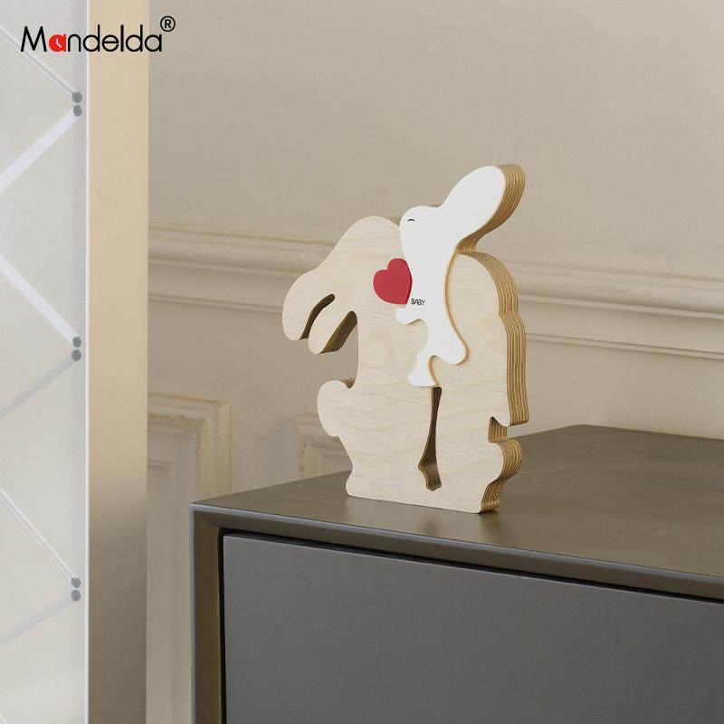 Mandelda客厅桌面摆件温馨呆萌兔装饰入户玄关家居电视柜创意饰品,淘宝优惠券,粉丝福利购,淘宝优惠卷