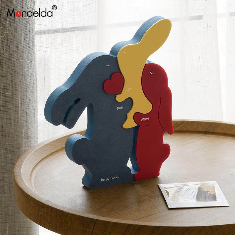 Mandelda客厅桌面摆件温馨呆萌兔装饰入户玄关家居电视柜创意饰品,淘宝优惠券,粉丝福利购,淘宝优惠卷