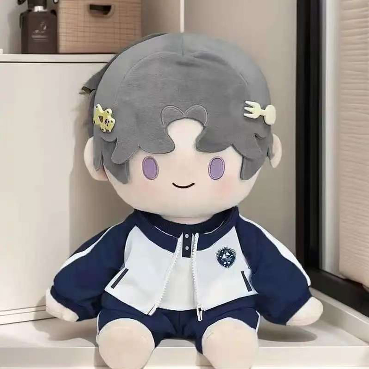 娃衣40cm厘米棉花娃娃坐姿玩偶换装无属性校服学院运动衣套装衣服 - 图3