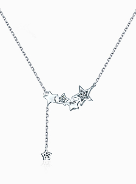 千叶珠宝 银925仿珍珠合成立方氧化锆链牌 高级感轻奢小众礼物