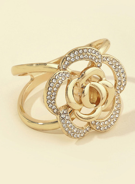 大衣腰带扣丝巾扣特大号简约花卉椭圆复古新款围巾风衣固定丝巾扣