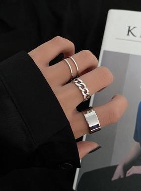 超仙蝴蝶四件套戒指女ins个性食指戒网红冷淡风小众设计指环