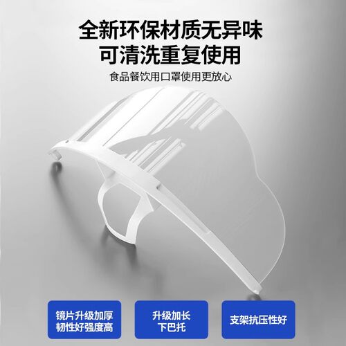 餐饮口罩专用透明厨房厨师食品塑料成人独立包装防雾口水卫生微笑 - 图1
