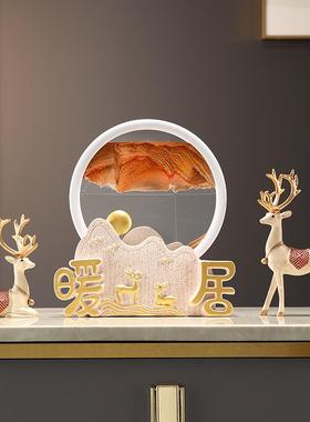 葫芦摆件入户玄关钥匙收纳高档电视柜流沙画装饰乔迁新居搬家礼物