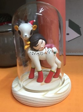 白夜童话贾晓欧手办潮玩玻璃罩展示(仅含有玻璃罩和底座)