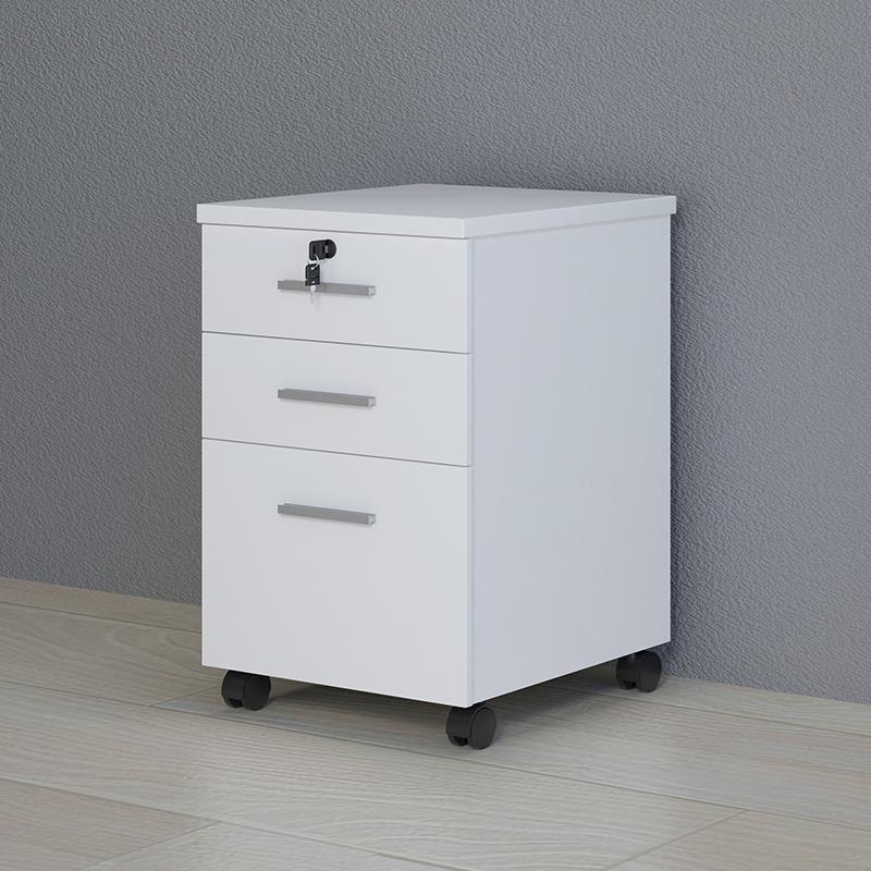 南京办公家具职员文件柜桌下活动柜三抽移动储物柜带锁办公室矮柜 - 图0