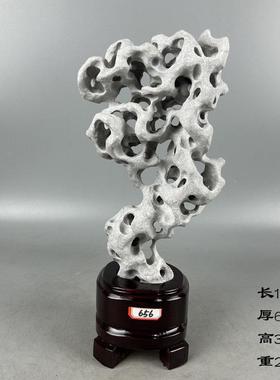 天然奇石原石头摆件中式太湖石灵璧石自然石家居会所厅堂玄关装饰