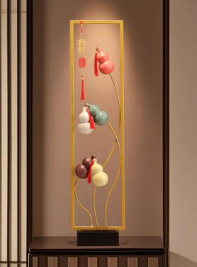 五谷丰登入户玄关竖长摆件轻奢高级感小众客厅电视展示柜艺术装饰