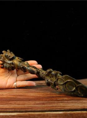 纯铜法器摆件 马头明王普巴金刚杵 降魔杵 风水铜器用品