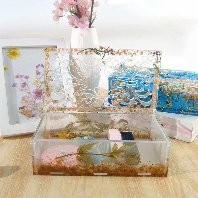 花柬diy滴胶模具翻盖收纳盒模具花纹镂空拼装盒子树脂硅胶模具,淘宝优惠券,粉丝福利购,淘宝优惠卷