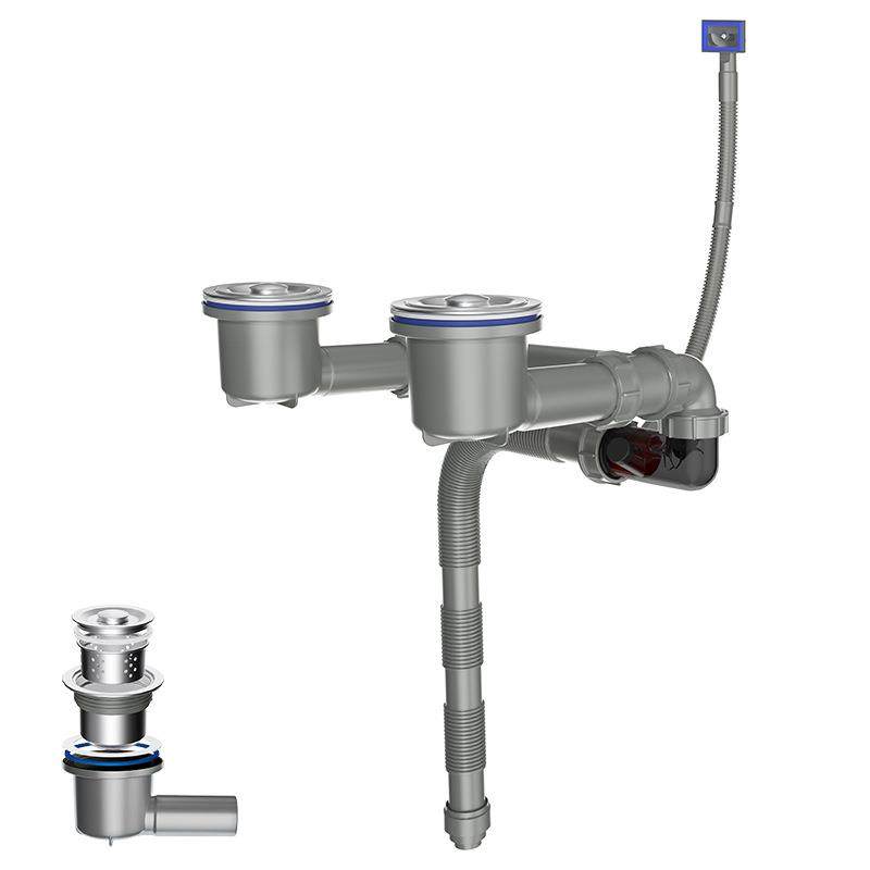 超省空间厨房下水管排水管洗菜盆洗碗池侧排双槽全套通用型家用,淘宝优惠券,粉丝福利购,淘宝优惠卷