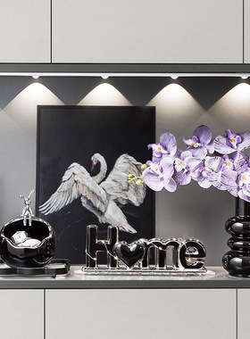 高档玄关钥匙收纳摆件入户进门口鞋柜锁匙轻奢Q装饰品乔迁新居礼