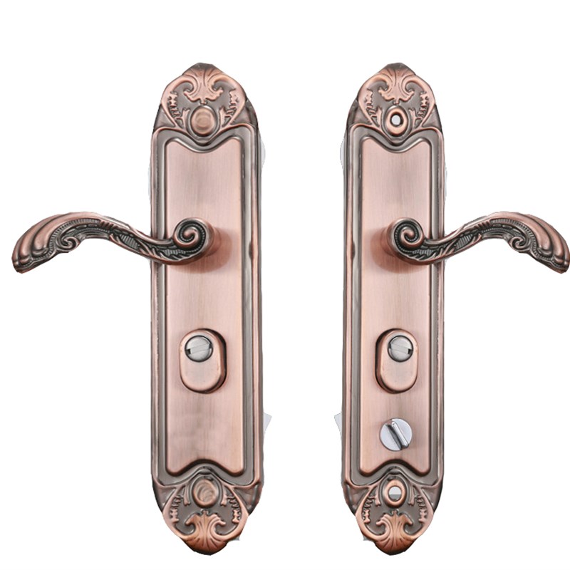 防盗门拉手红古铜把手执手复古简约门锁铝合金门入户W门双开大门 - 图3