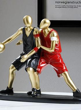 现代简约创意篮球摆件家居电视酒柜客厅书房装饰品轻奢高档摆设