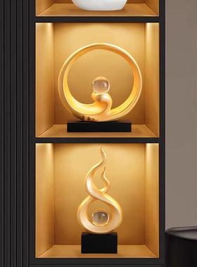 风生水起酒柜装饰品客厅摆件轻奢高档电视柜玄关办公室艺术工艺品