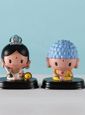 八大守护神摆件12生肖吉祥物公仔本命年创意可爱卡通桌面车载摆设