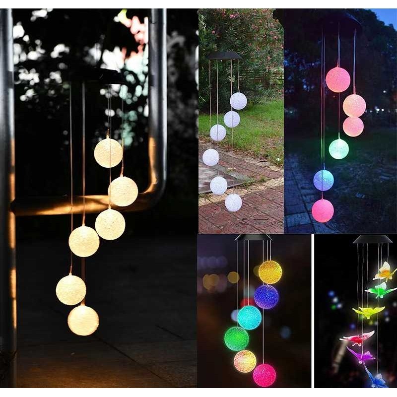 新款户外太阳能粒子球风铃灯 LED蜂鸟灯串 室内庭院景观灯庭院灯,淘宝优惠券,粉丝福利购,淘宝优惠卷