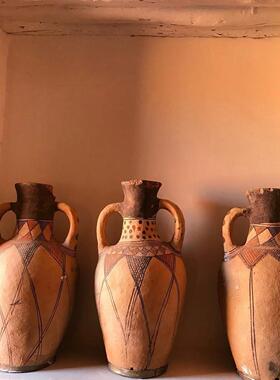 摩洛哥陶罐古董撒哈拉装饰品部落装饰花瓶花器艺术进口民宿民族