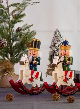 欧式摇马胡桃夹子办公室橱窗家居饰品创意摆件生日圣诞节日礼物