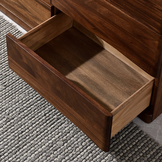 Black walnut six chest of cabinets living room simple solid wood cabinet drawer cabinet bedroom storage side cabinet log
