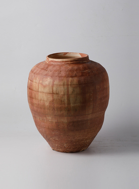 复古侘寂风新中式手绘怀旧陶瓷罐花瓶碗形器皿果盘摆件样板间装饰