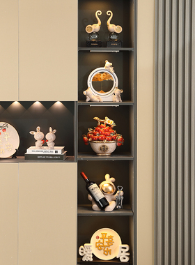 优选酒柜装饰品客厅高端大气轻奢进门入户摆件现代家居摆设玄关电