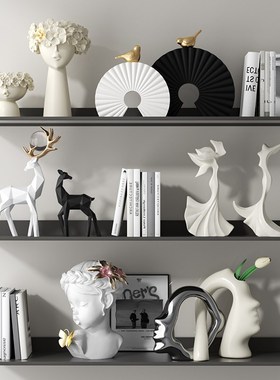 优选抽象人物艺术摆件高级感新家客厅酒柜办公室书房软装饰工艺品