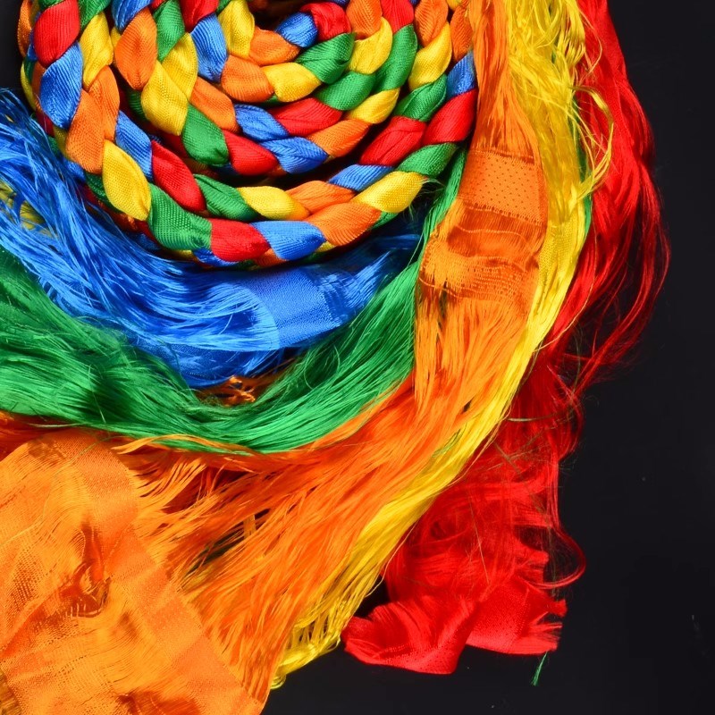 藏式五色结汽车挂件车内手工编绳车挂件吉祥结五彩哈达金刚辫子 - 图1