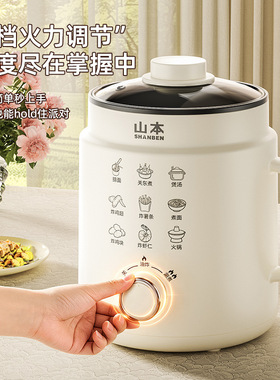 电油炸锅家用小型多功能小炸锅宿舍煎炸煮涮一体电煮锅不粘