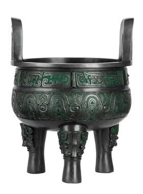 精选纯铜克鼎摆件办公室招财铜鼎客厅装饰品青铜器摆件家用纯铜鼎