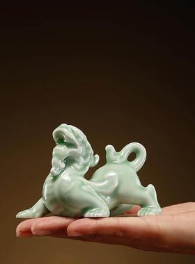陶瓷貔貅摆件一对招财聚财客厅店铺家居装饰品办公室开业礼品