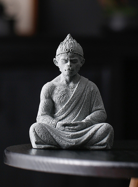 精选新中式创意孙悟空齐天大圣斗战胜佛生肖猴子摆件茶桌鱼缸造景