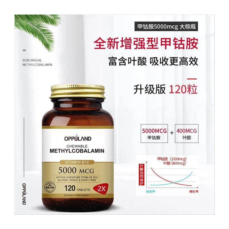 2瓶进口维生素b12维生素b族甲钴胺营养神经健康滋养神经OPPULANm,淘宝优惠券,粉丝福利购,淘宝优惠卷