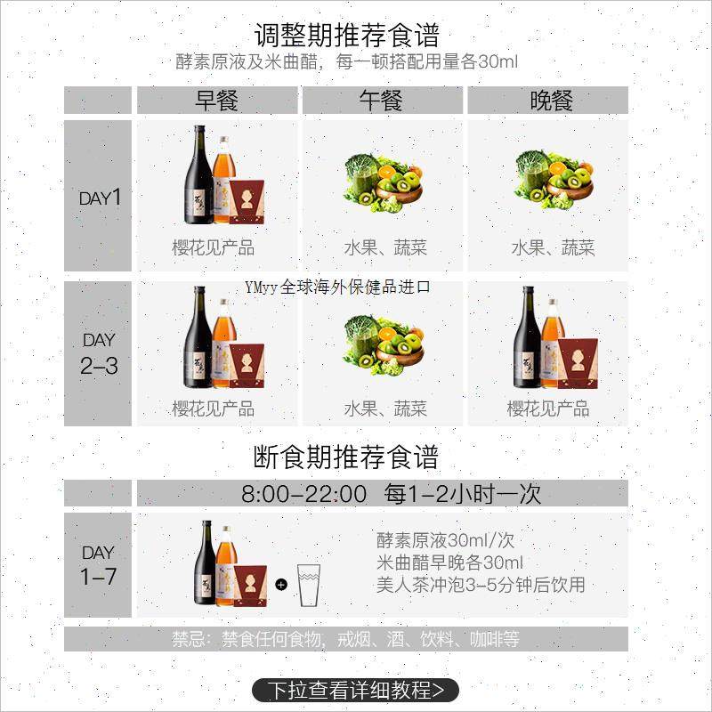 日本进口樱花见7天花见酵素断食辟谷套餐果蔬酵素营养液断套餐m,淘宝优惠券,粉丝福利购,淘宝优惠卷