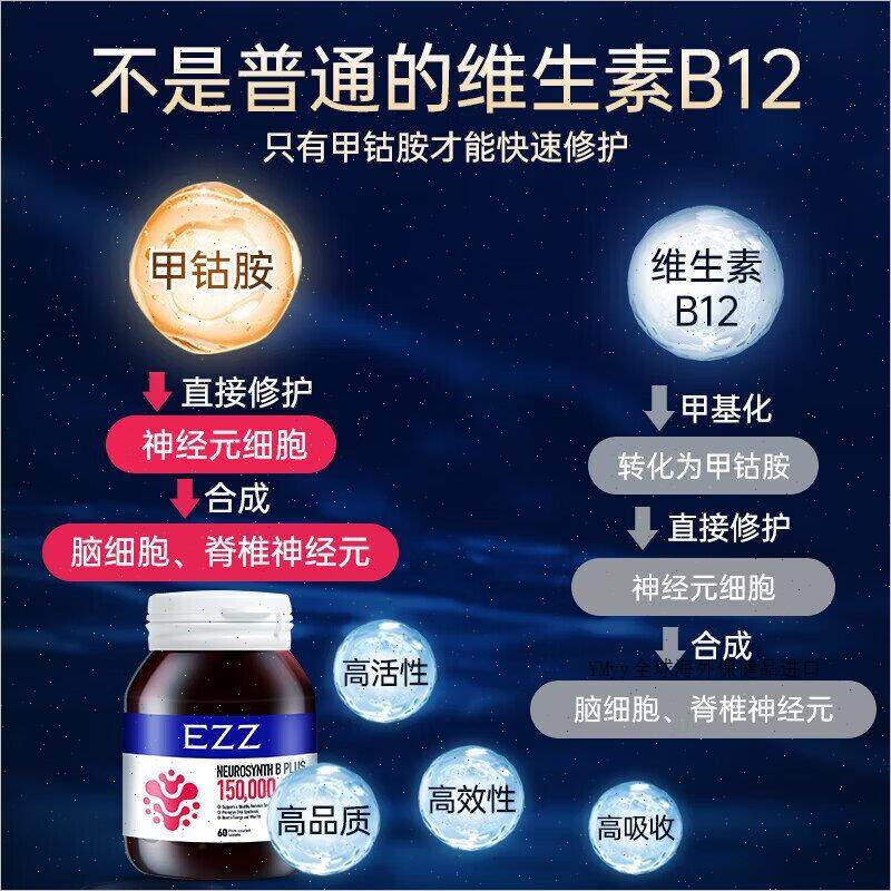 原装进口高浓度甲钴胺腰椎高纯维生素b12甲古胺营养神经的保健m,淘宝优惠券,粉丝福利购,淘宝优惠卷