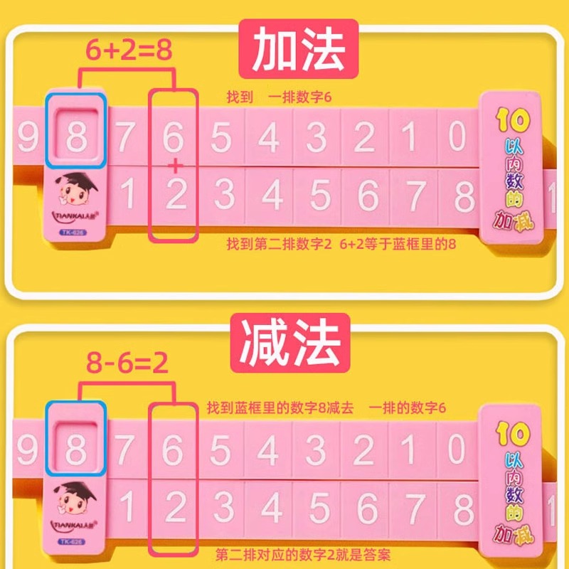 儿童数学数字分解尺10 20以内的加减法分解与组合口算天天练神器 - 图1
