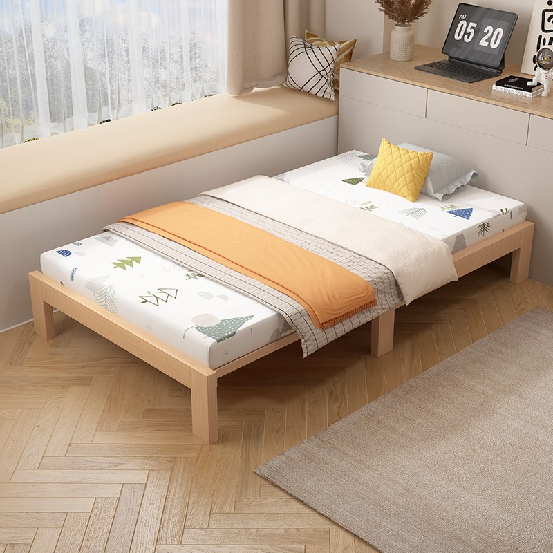 榉木实木折叠床两用小户型沙发床客厅榻榻米抽拉床家用单人伸缩床 - 图2