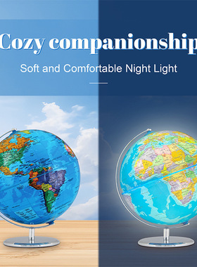 跨境专供地球仪全英文 智能AR教学外贸办公家居English地球仪摆件