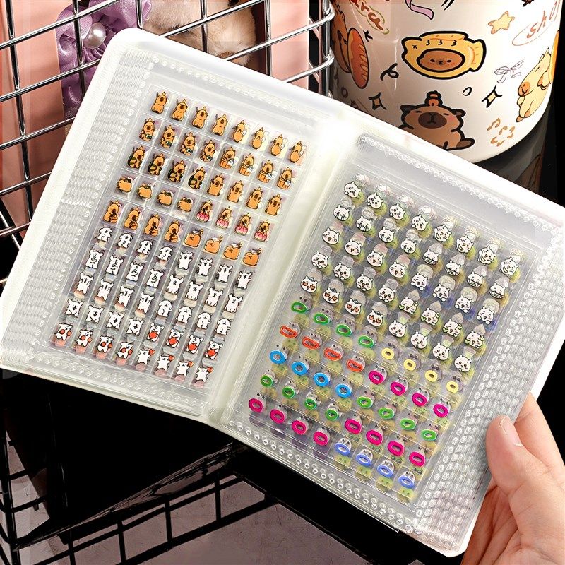 小鼻嘎贴纸本女孩儿童高颜值可爱卡通贴画自粘表情包切膜防水收纳,淘宝优惠券,粉丝福利购,淘宝优惠卷